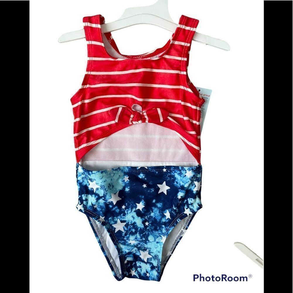 CAT AND JACK NWT Toddler Girls One Pc Swimsuit Swimwear